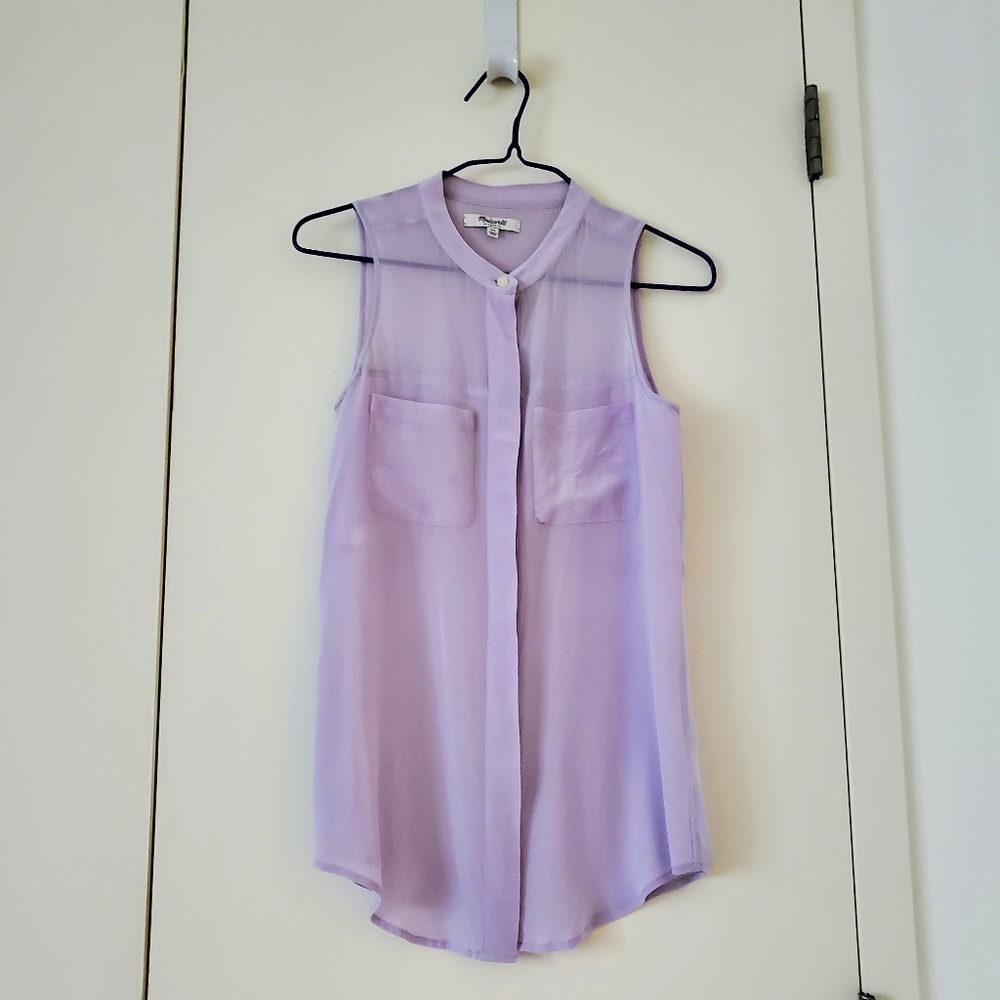 Madewell silk tank top - Size XS